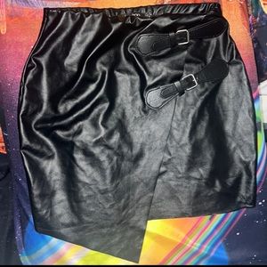 Leather Black Mini Skirt